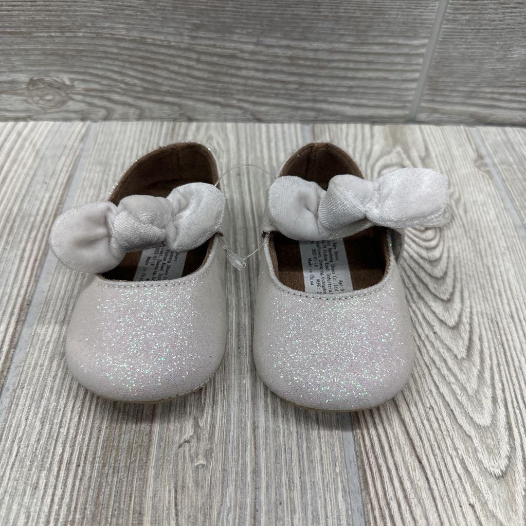 Glitter Mary Jane Flats Velvet Bow 2c
