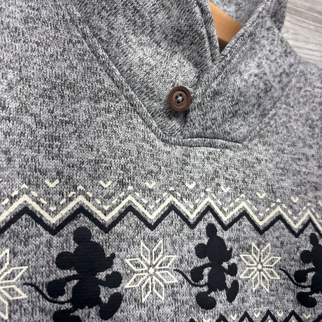 Shawl Collar Sweater Mickey Mouse Nordic 3T