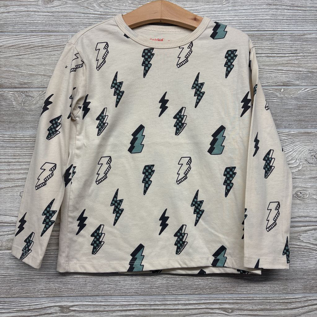 LS Shirt Checker Lightning Bolts 5T