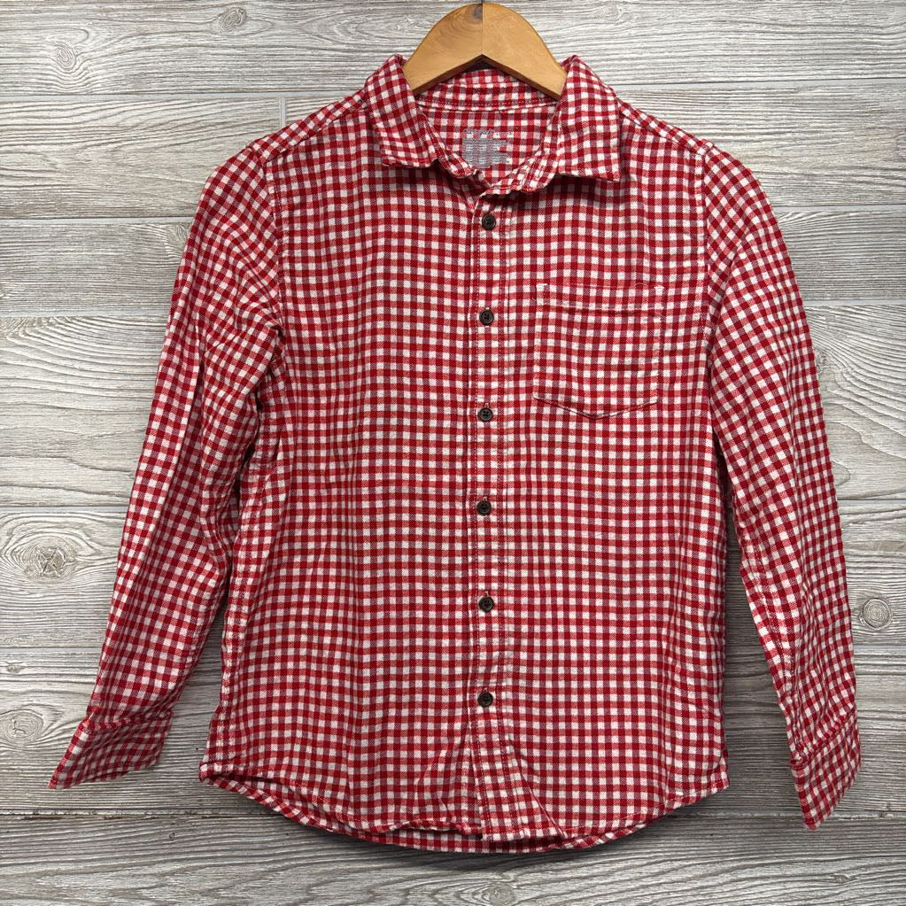 LS Button Up Flannel Shirt Gingham 10-12