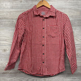 LS Button Up Flannel Shirt Gingham 10-12