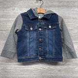Knit Denim Jacket W/ Hood 24M