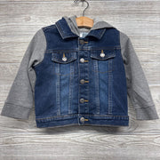 Knit Denim Jacket W/ Hood 24M