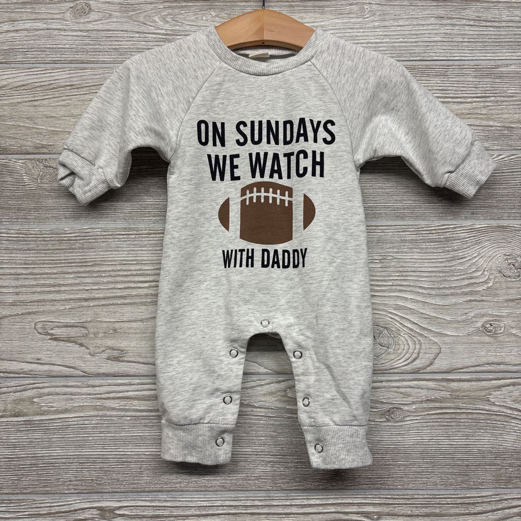 LS Outfit On Sundays We Watch Football With Daddy 0-3M