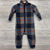 LS Plaid Fleece Outfit 9M