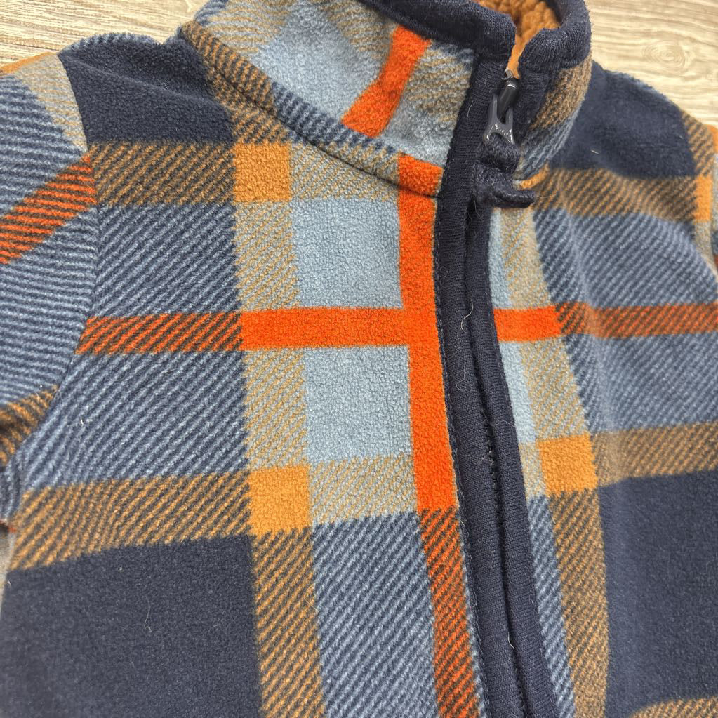 LS Plaid Fleece Outfit 9M