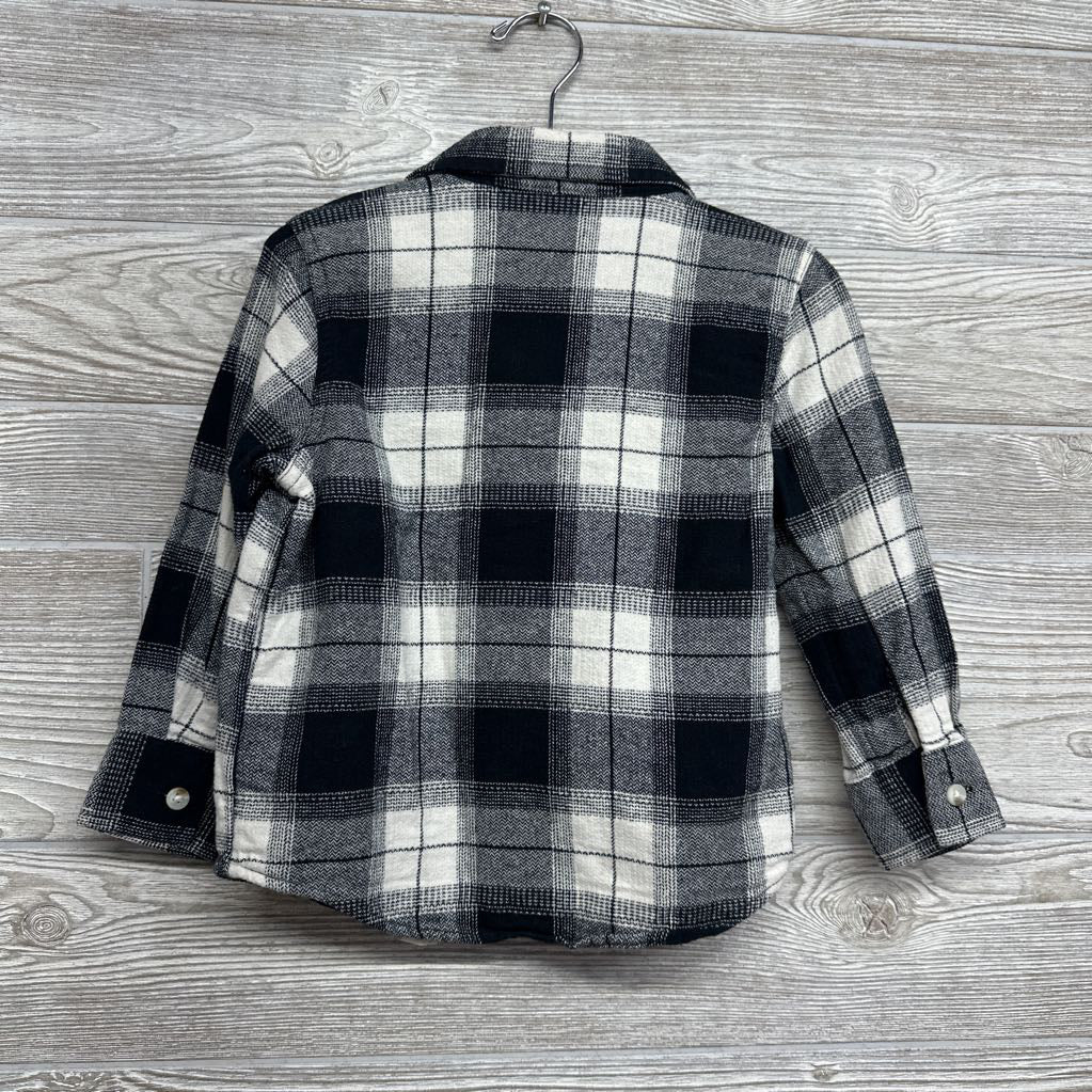 LS Plaid Button Up Flannel Shirt Chest Pocket 3T