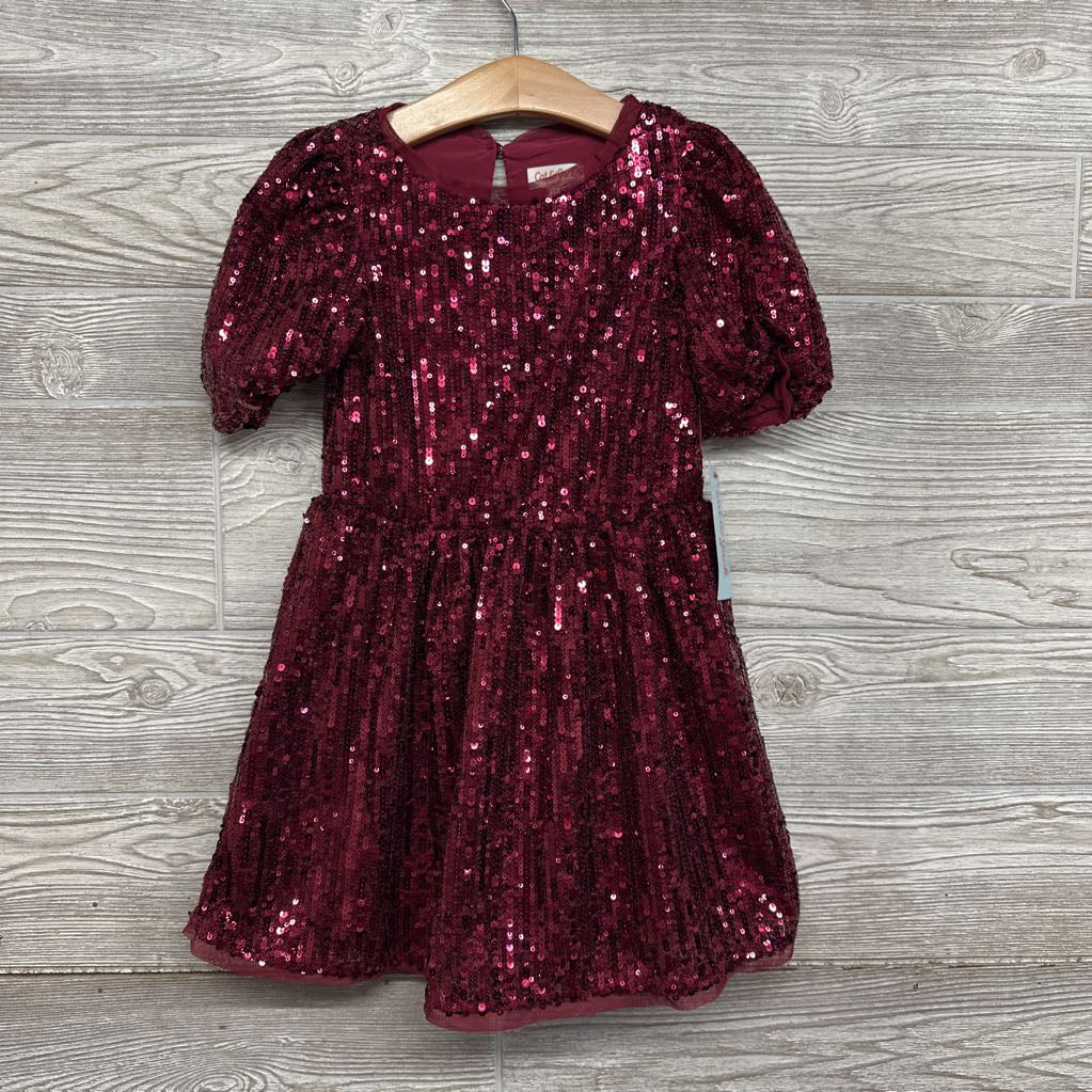 NEW Puff Sleeve Sequin Dress 4-5