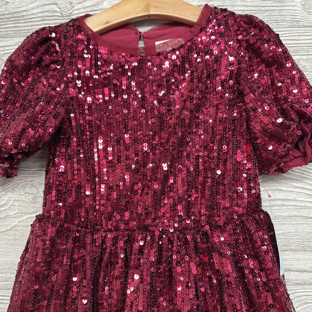 NEW Puff Sleeve Sequin Dress 4-5