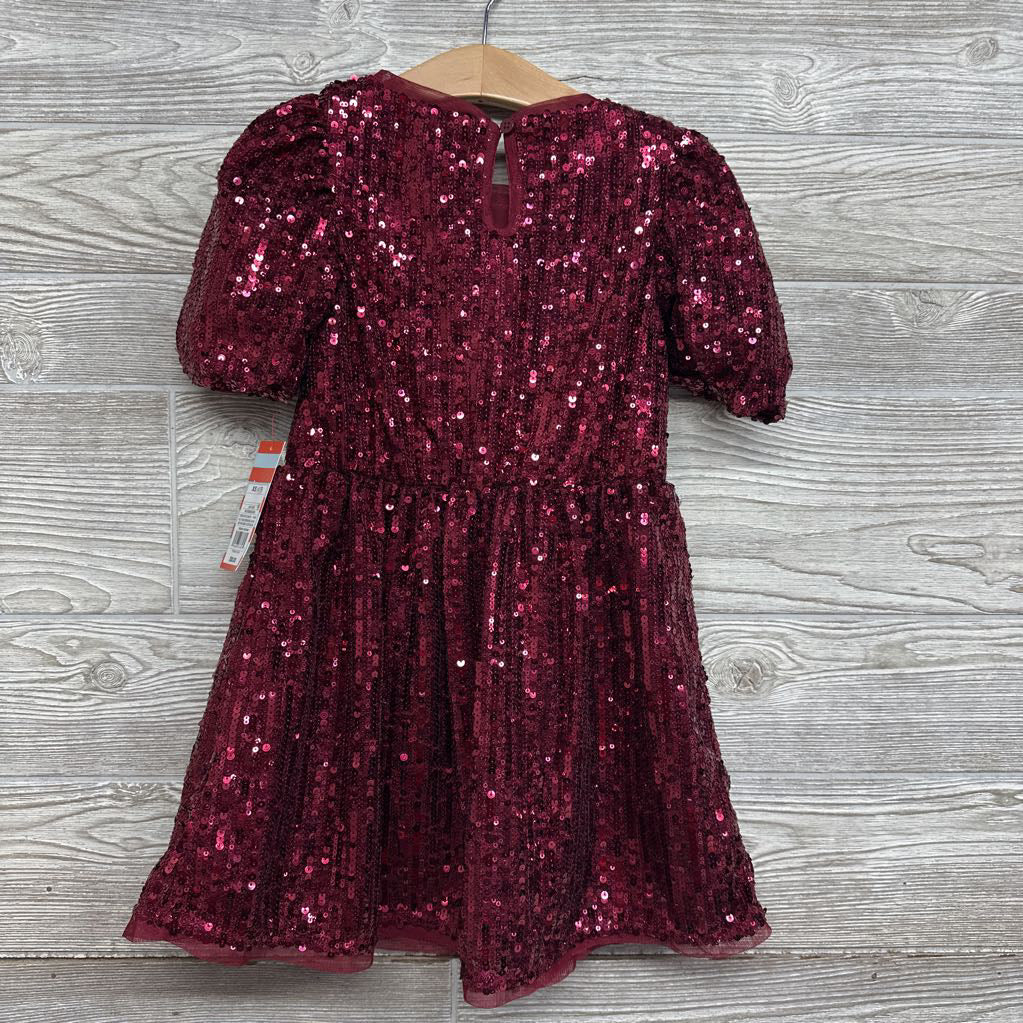 NEW Puff Sleeve Sequin Dress 4-5