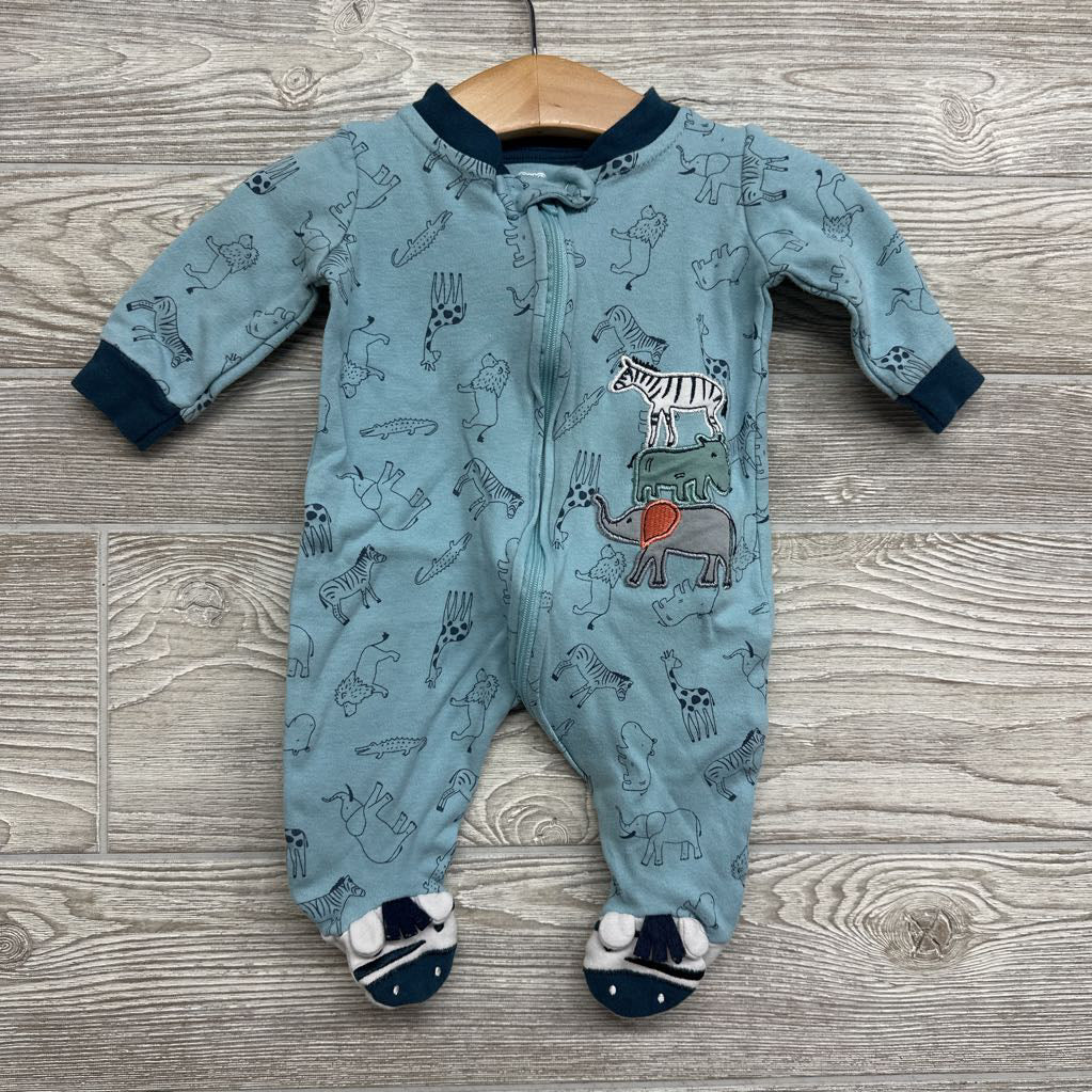 Sleeper Zebra Hippo Elephant 0-3M