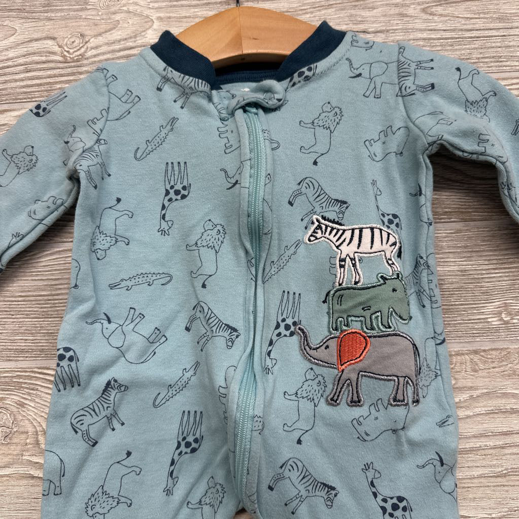Sleeper Zebra Hippo Elephant 0-3M