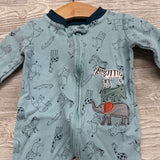 Sleeper Zebra Hippo Elephant 0-3M