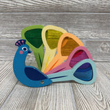 Wooden Peacock Colors