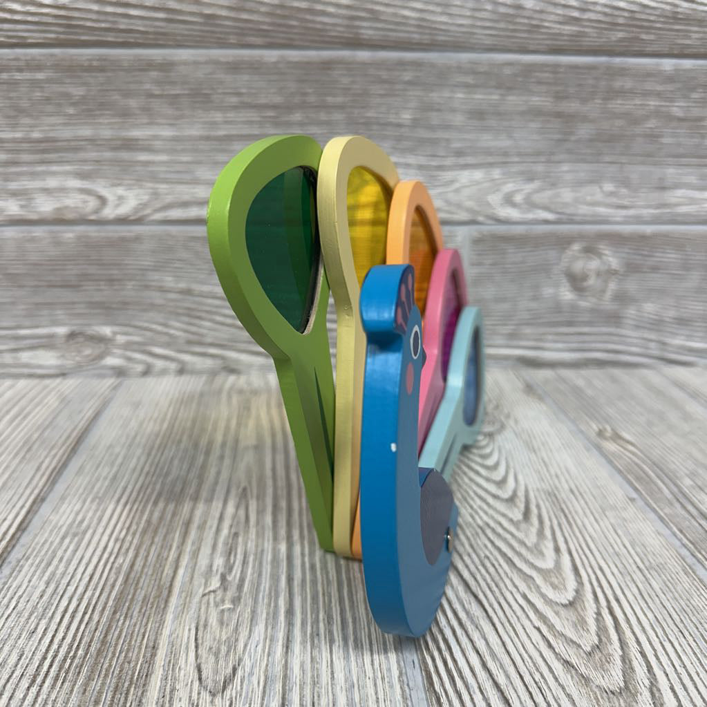 Wooden Peacock Colors