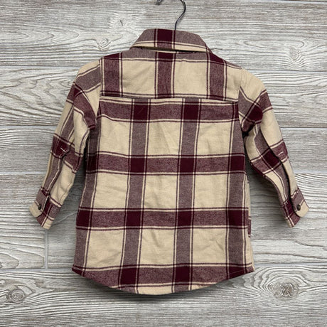 Button Up Plaid Flannel Shirt 18M
