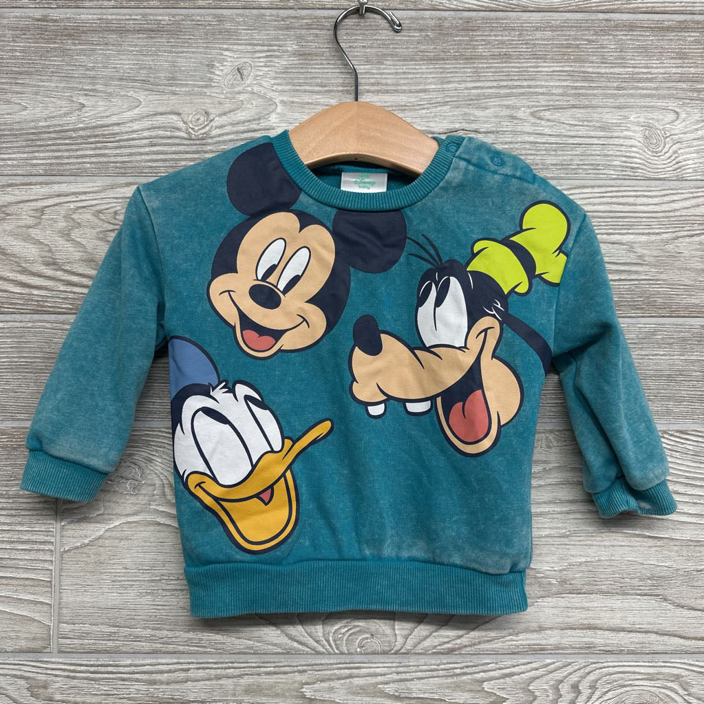 Weathered Crewneck Mickey, Goofy & Donald 12M