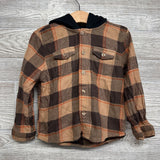 Plaid Button Up Shirt W/ Hood 4t