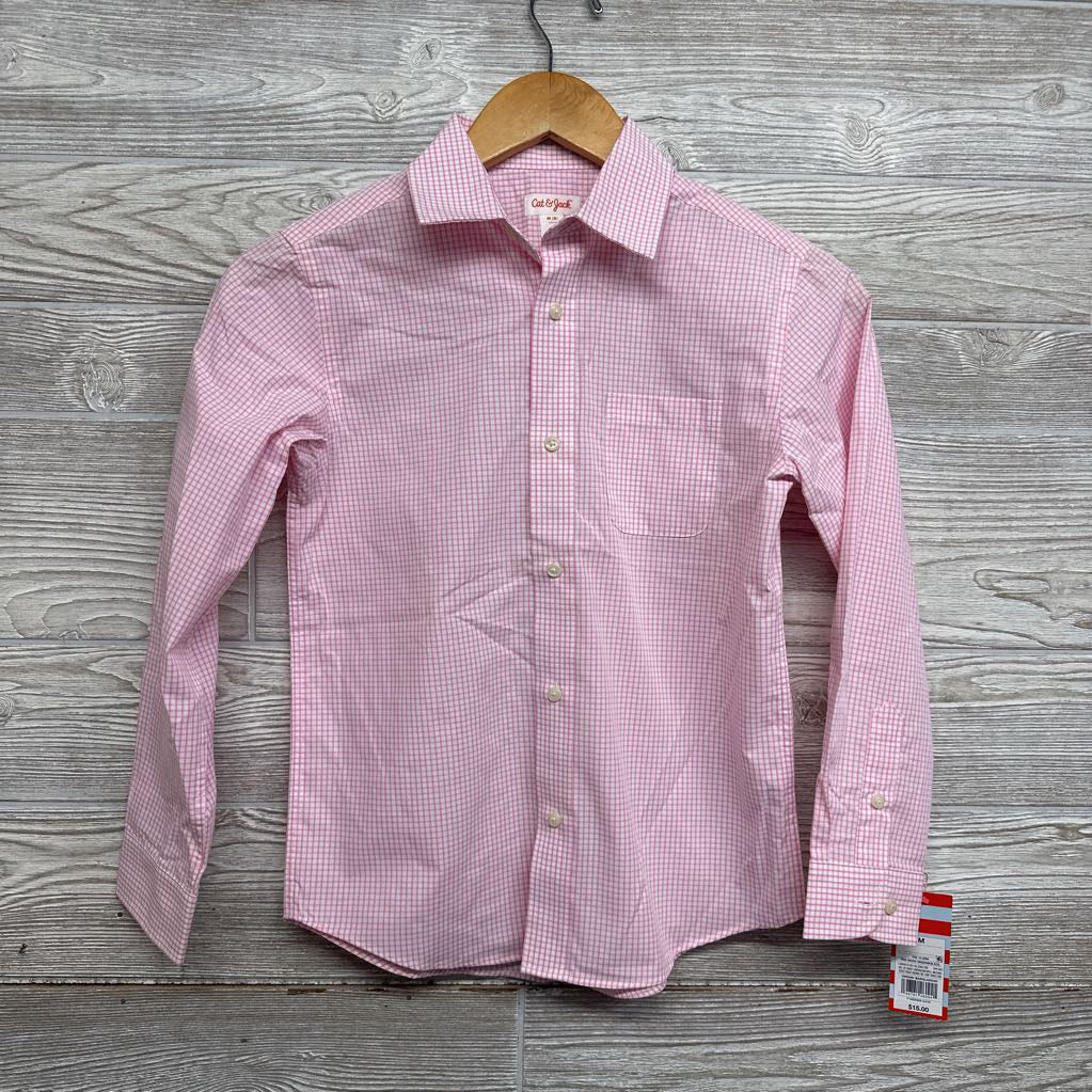 NEW Button Up Dress Shirt Gingham 8