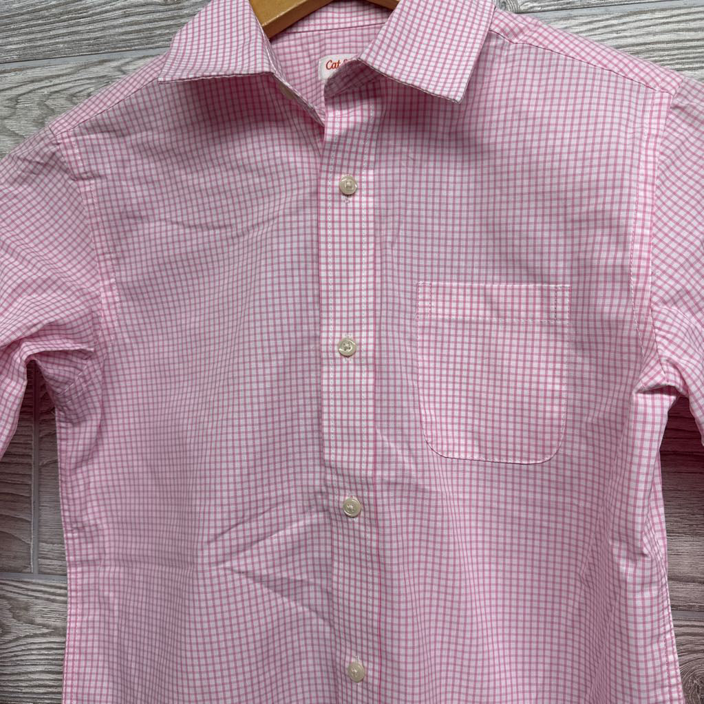 NEW Button Up Dress Shirt Gingham 8