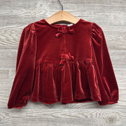 LS Velour Peplum Shirt 2t
