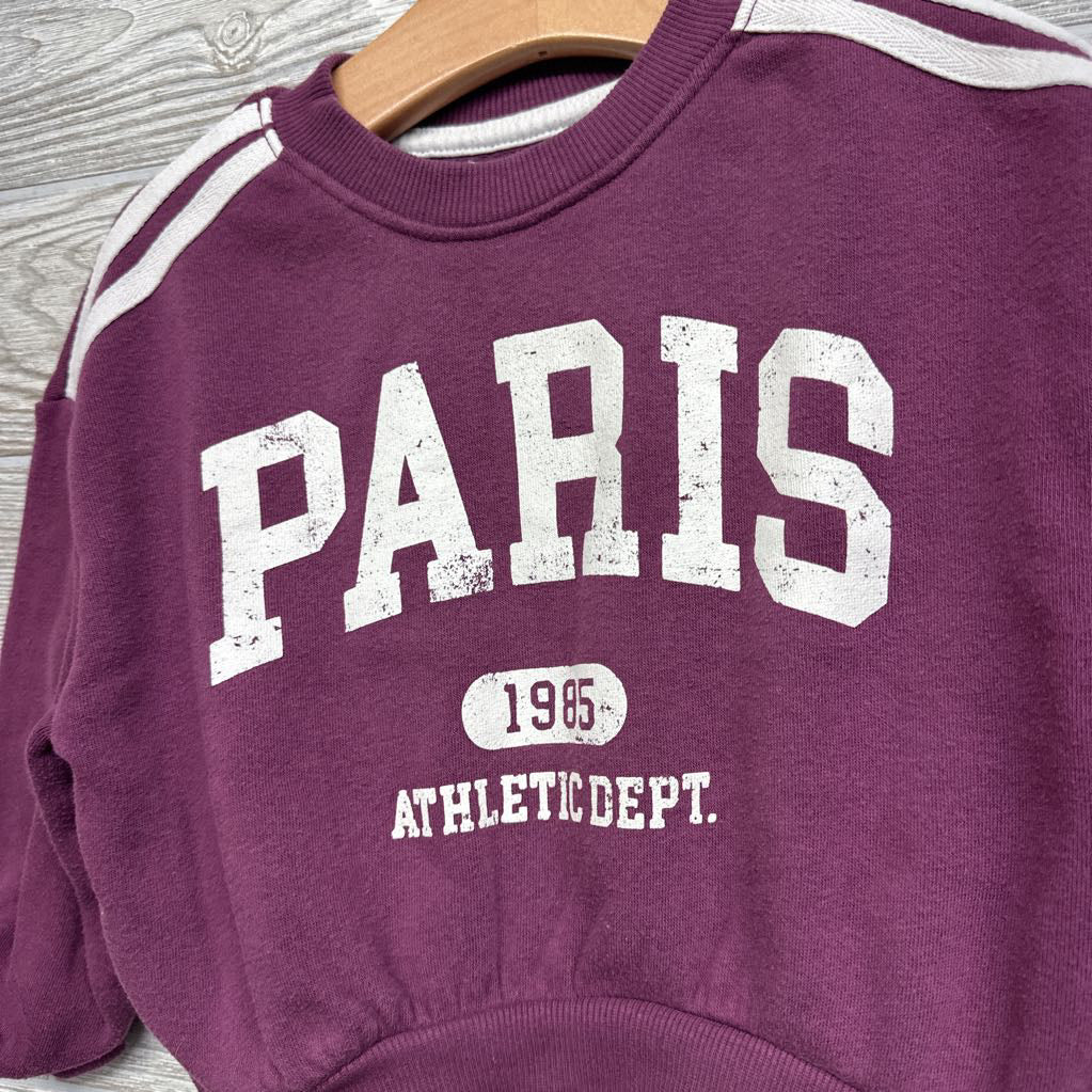 Crop Crewneck Paris 3t