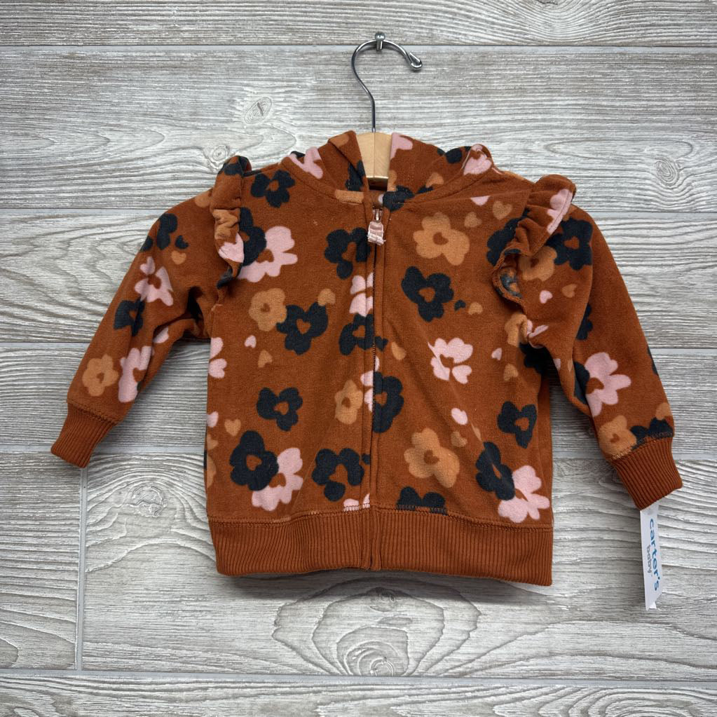 NEW Fleece Jacket Flowers 6M