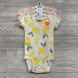 NEW 3 Pk Bodysuits Lemons, Flowers 3M