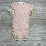 NEW 3 Pk Bodysuits Lemons, Flowers 3M