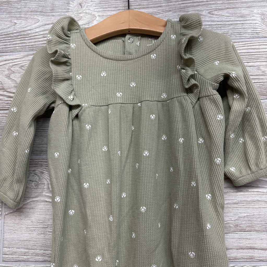 Waffle Knit Outfit Flowers 18M
