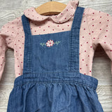 Denim Skirtall & Shirt Polka Dots 12M