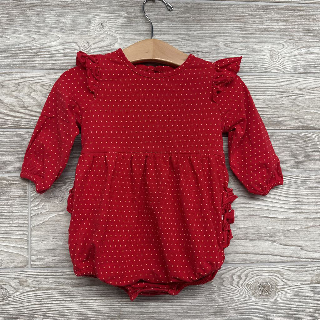 Flutter Sleeve Bubble Romper Polka Dots 12-18M*
