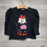 Capped Sleeve LS Shirt Minnie Mouse 12-18M