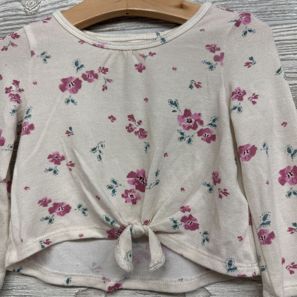 Front Knot Shirt Flowers 18M