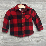 Fleece Plaid Button Up Shirt 12M