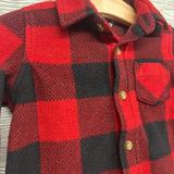 Fleece Plaid Button Up Shirt 12M