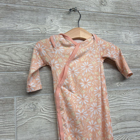 Side Snap Gown Flowers 0-3M