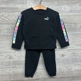 Crewneck Stripe Sleeve & Jogger Sweatpants 2T