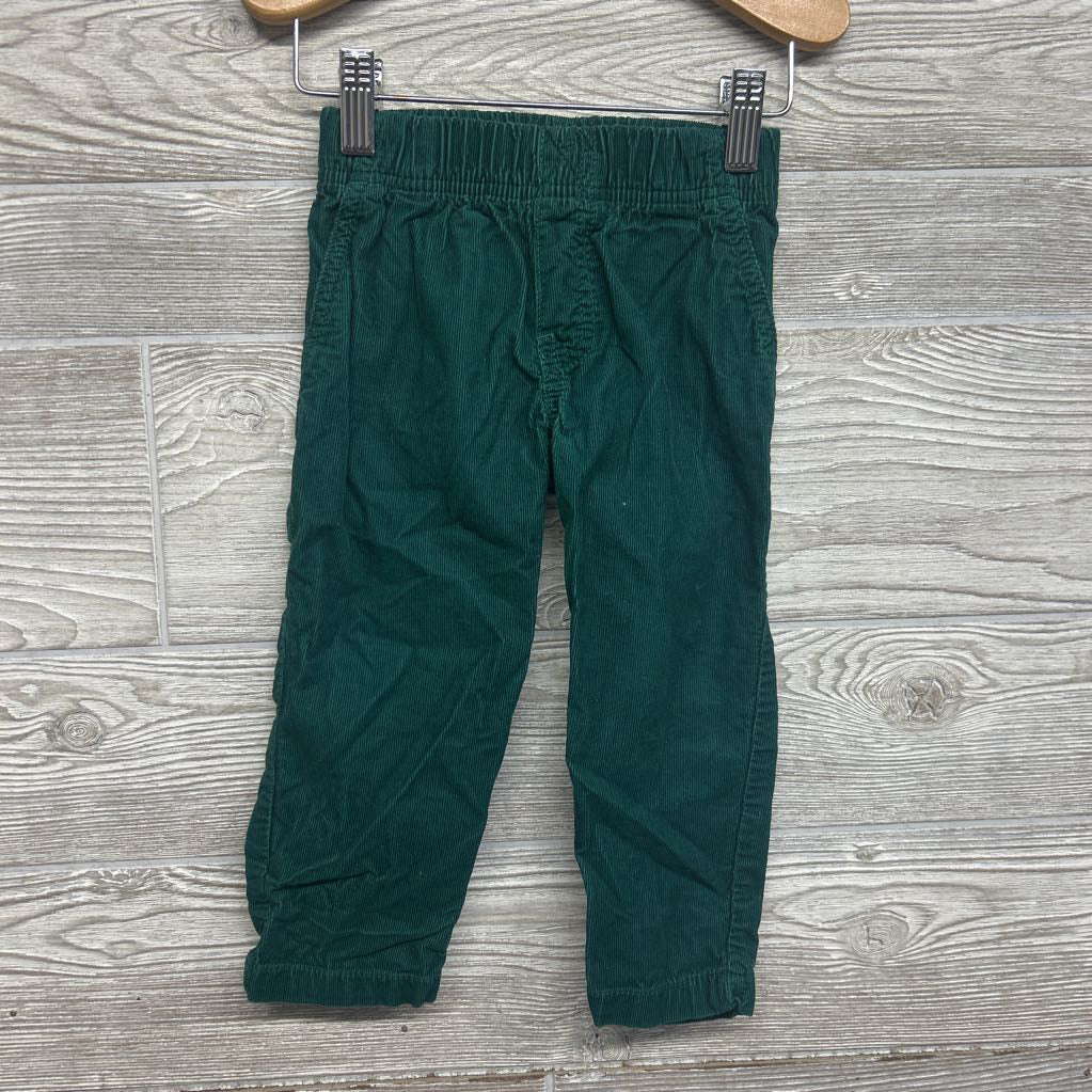 LS Plaid Button Up Shirt & Cord Pants 2T