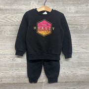Crewneck & Jogger Sweatpants Ombre Logo 3T