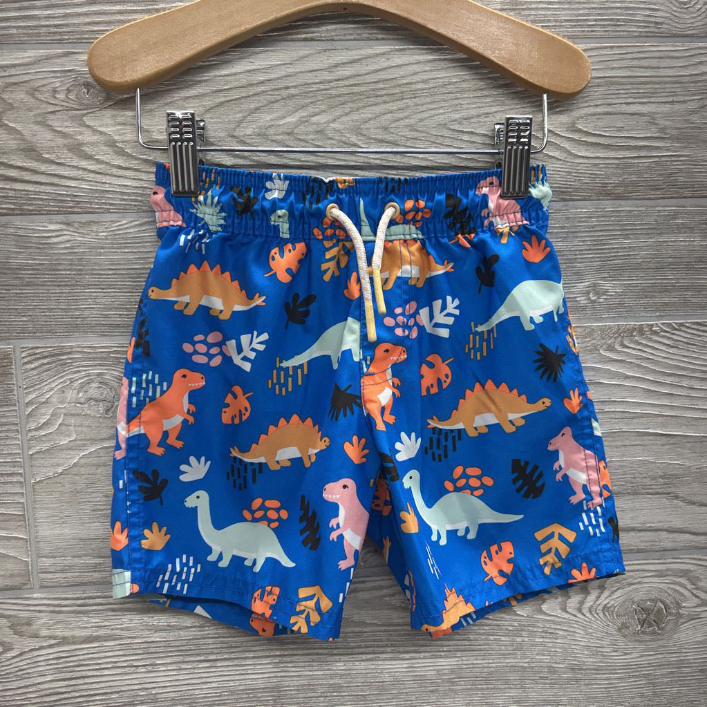 Drawstring Swim Trunks Dinosaurs 4T