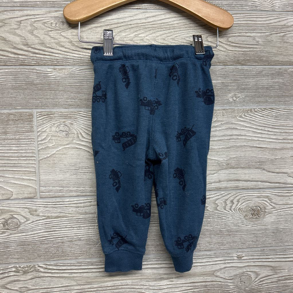 LS Henley Shirt W/ Hood & Joggers Construction Vehicles 18M