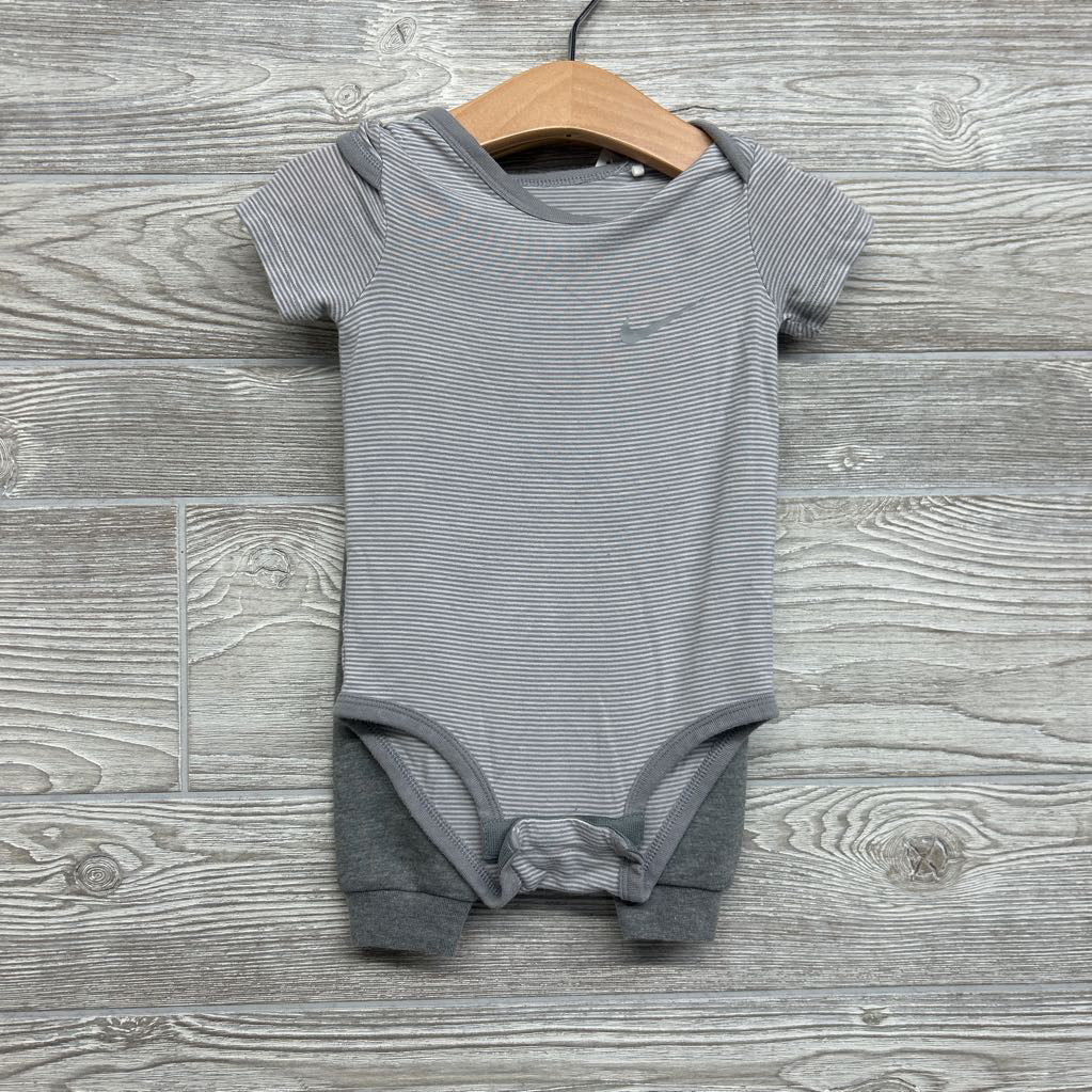 Bamboo Bodysuit Stripes & French Terry Joggers Swoosh 6M