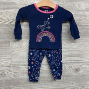 2 Pc LS PJs Rainbow Unicorn 3-6M