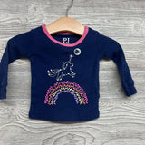2 Pc LS PJs Rainbow Unicorn 3-6M