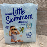 NEW 20 Pk Little Swimmers Diapers Size 3