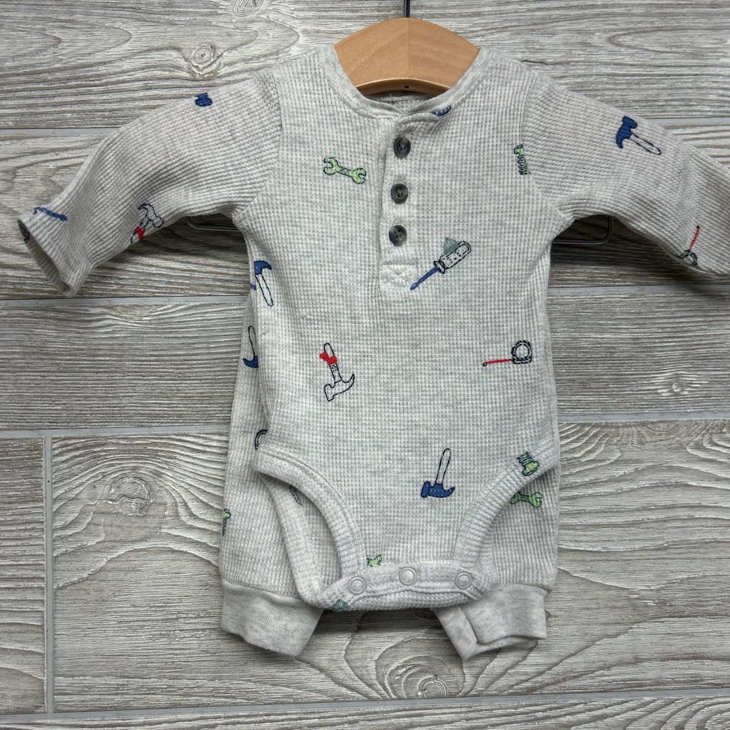 LS Waffle Knit Henley Bodysuit & Pants Tools NB