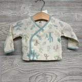 LS Ribbed Side Snap Shirt & Pants Cactus 0-3M