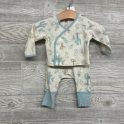 LS Ribbed Side Snap Shirt & Pants Cactus 0-3M