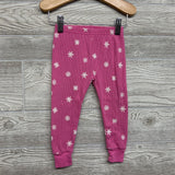 2 Pc LS Waffle Knit Pjs Snowflakes 18M